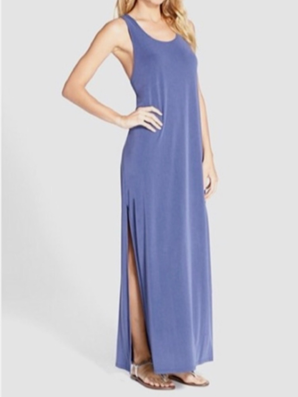 BCBGMaxAzria Raegan Sleeveless Maxi Dress with Side Slit